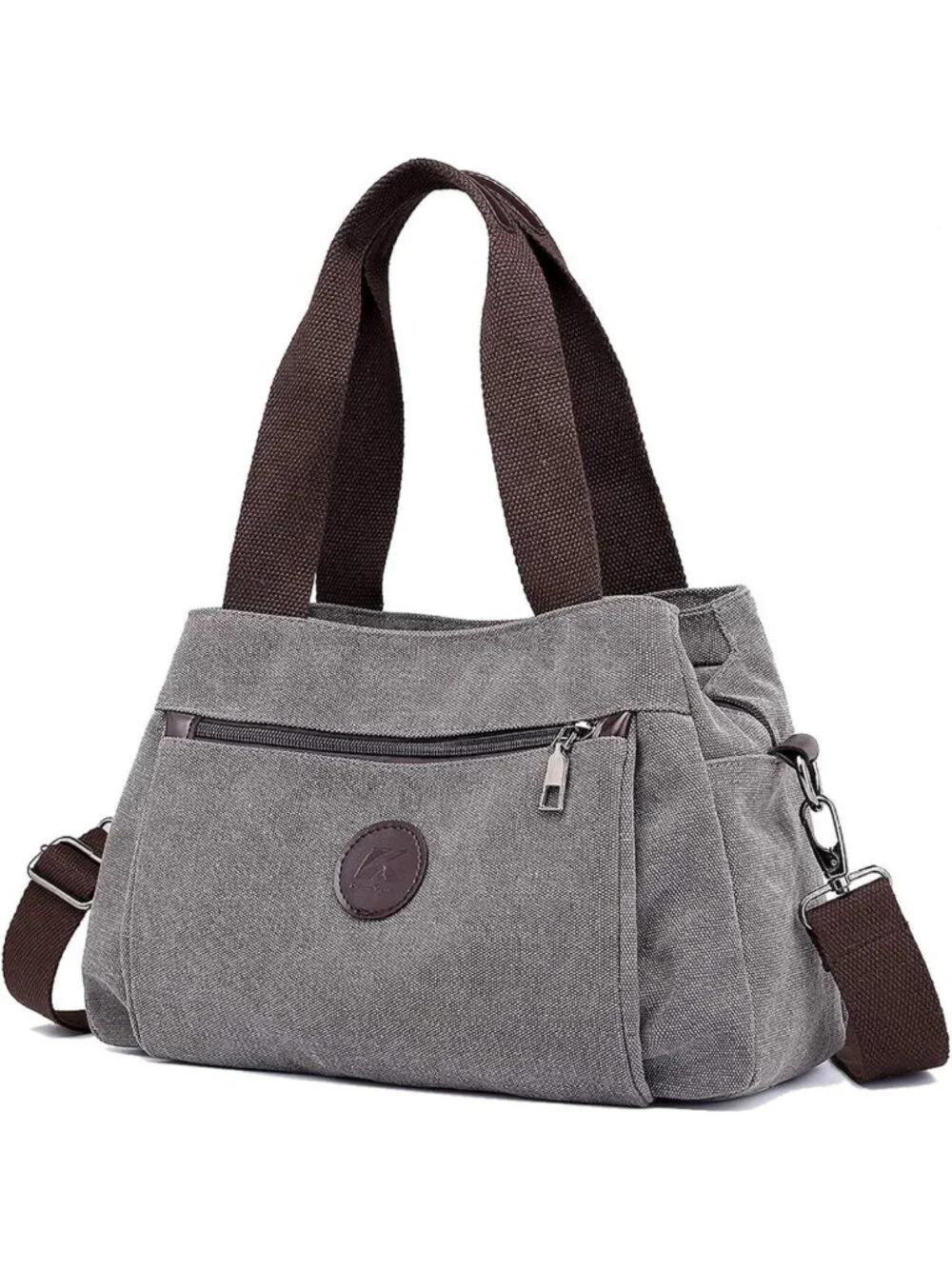 Stylish Canvas Crossbody Handbag for Women | Multi-Compartment Tote Satchel